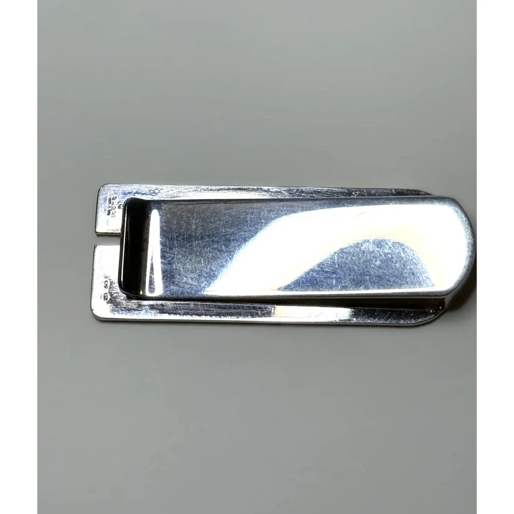 Gucci Money Bill Clip G Logo Silver Authentic Stainless Steel Excellent UC